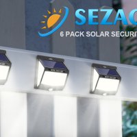 Мощни соларни лампи SEZAC- 6 бр. комплект 218LED, снимка 8 - Соларни лампи - 41607988