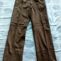 Trussardi - велурен, кафяв панталон, снимка 1 - Панталони - 36355357