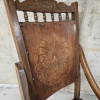 Антикварен люлеещ стол Тонет в перфектно състояние, снимка 3 - Антикварни и старинни предмети - 42661653