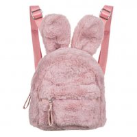 Детска плюшена розова чанта с уши , снимка 1 - Раници - 35749938