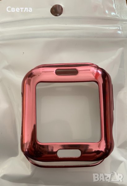 Kейс за Apple Watch, Нови -  силиконови, 2 бр - 1бр-41мм, цвят сребро и 1бр-40мм,цвят розов, снимка 1
