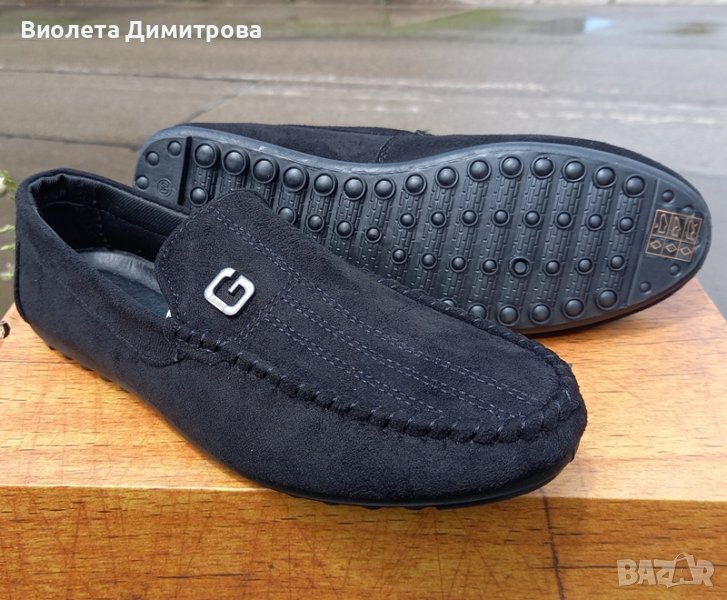 Черни мъжки мокасини за лятото, Размер 39-44, снимка 1
