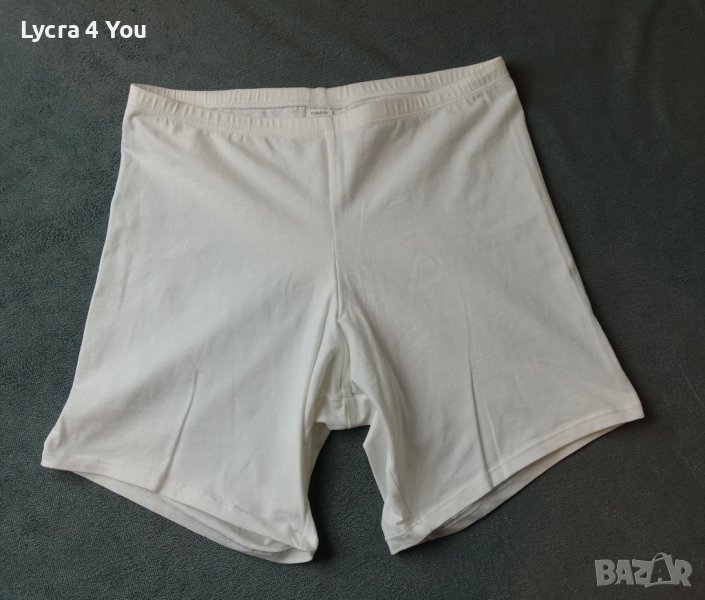 S/M къс бял памучен клин тип боксер, снимка 1