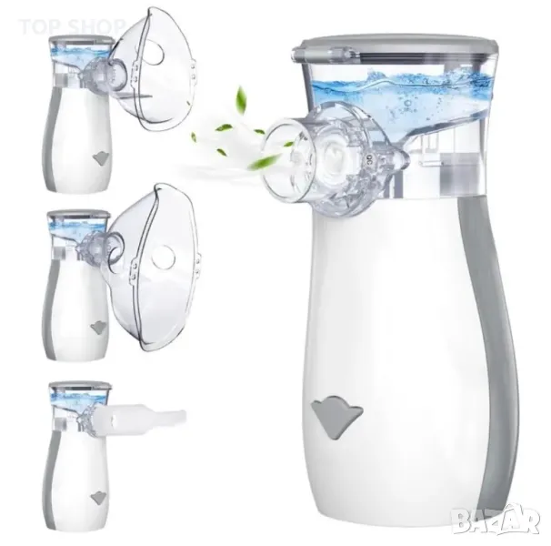 AU YAT Ултразвуков преносим Mesh Инхалатор,USB-C акумулаторен/3 маски/ултра тих <30dB/2 скорости, снимка 1