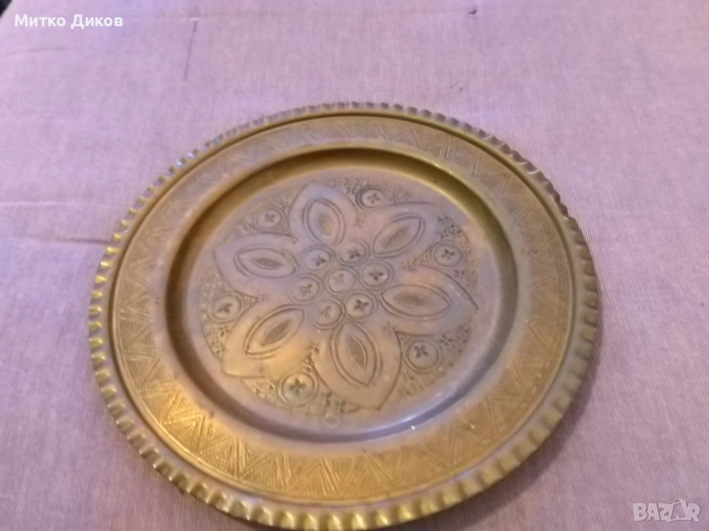 Медна чиния фи 18см, снимка 1