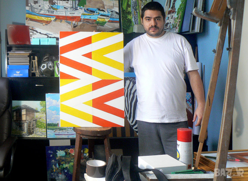 Абстрактна маслена картина ., снимка 1