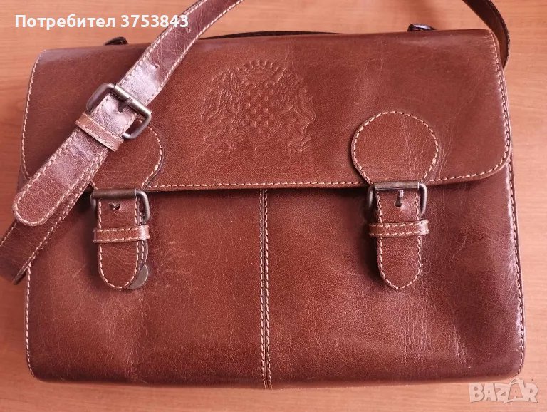 Винтиж италианска чанта - тип пощальонска, снимка 1