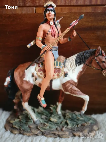 статуетка на индианец, колекционерска, снимка 1