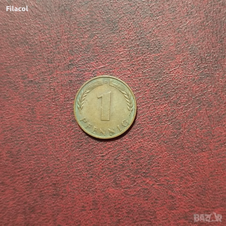 Германия 1 пфениг 1950 година МД 'D' - Мюнхен, снимка 1