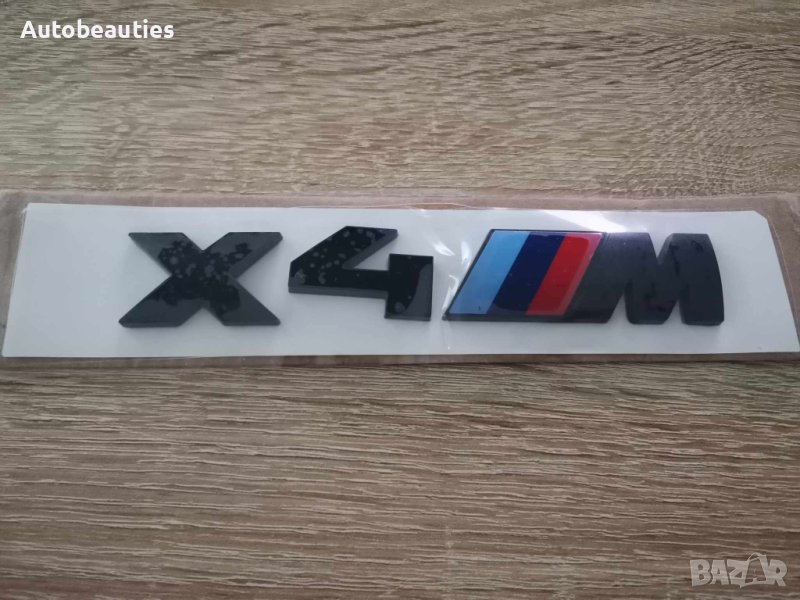 БМВ X4M BMW X4 M черна емблема лого, снимка 1
