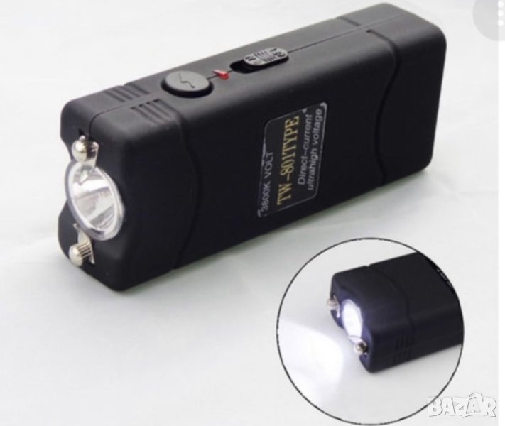 военен мощен електрошок удобен дизайн с лед фенер кальо за оцеляване, снимка 1