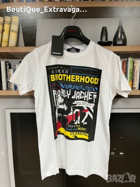 Мъжка тениска Dsquared Brotherhood White !!!, снимка 1