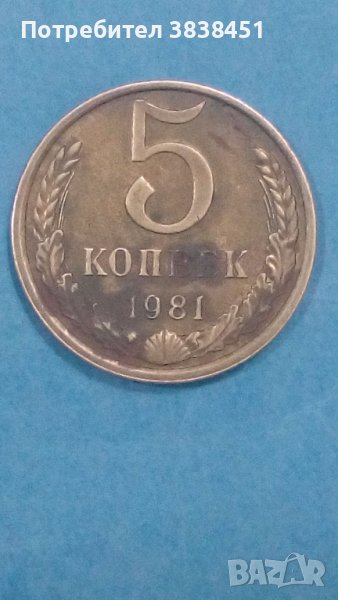 5 копеек 1981 года Русия, снимка 1