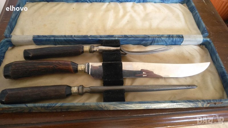 Комплект нож, вилица, масат James Allen Sheffield, снимка 1