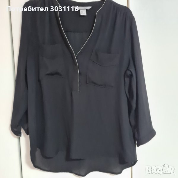Черна блуза/риза, размер М, снимка 1