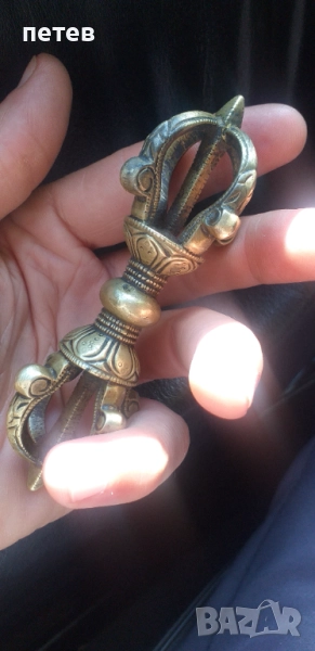 Бронзов тибетски   ритуален амулет., снимка 1