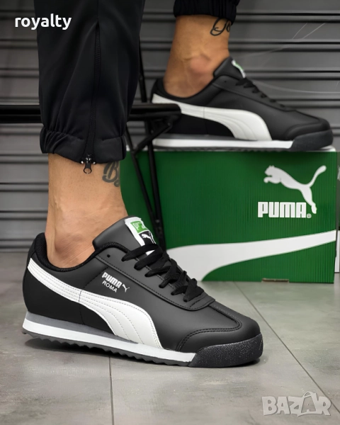 Мъжки Маратонки Puma-roma Цвят- Черно и Бяло, снимка 1