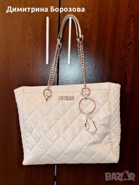 Бежова чанта Guess , снимка 1