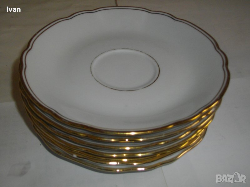 7 бр. Порцеланови Чинии ф150мм-BAVARIA-Стил Барок-Немски-За Чай/Кафе/Десерт, снимка 1