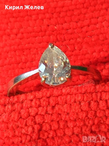 ЕЛЕГАНТЕН СКЪПОЦЕНЕН ФЕШЪН АРТ ПРЪСТЕН СРЕБРО 925 с ЮВЕЛИРНО ФАСЕТИРАН ЦИРКОН 34606, снимка 1
