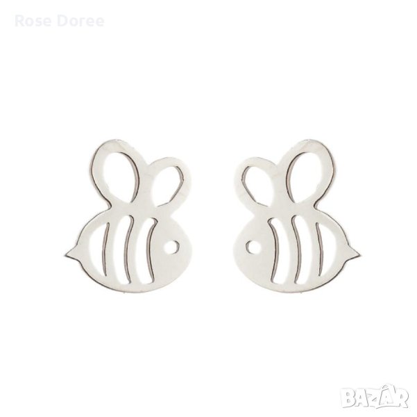 RD 459 Пчела сребристо медицинска стомана пчеличка пчели безплатна доставка подарък, снимка 1