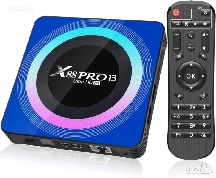 НА БЪЛГАРСКИ Android 13.0 TV Box, X88 PRO 13 Android Box с 4GB RAM 32GB ROM RK3528 Quad-Core..., снимка 1