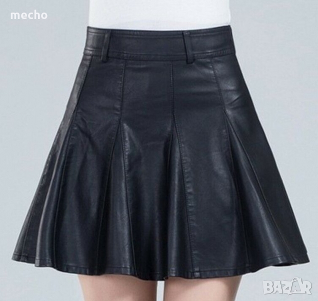Къса кожена пола нова налична, снимка 1