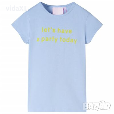 Детска тениска, светлосиня, 116（SKU:11086, снимка 1