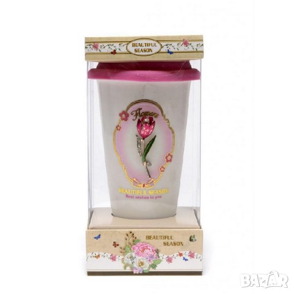 Висока керамична чаша, снимка 1