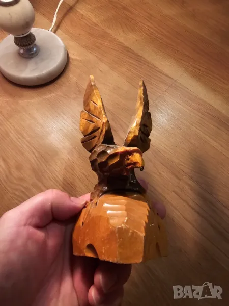 Старинна  фигура на орел, дърворезба - красота за твоя дом, офис или фирма  лов и риболов, снимка 1