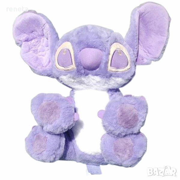 Играчка Ahelos, Stitch, Плюшена, Лилав, 44х40 см, снимка 1