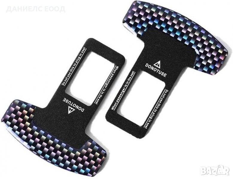 Закопчалки за предпазени колани с Карбонова декорация-2бр., снимка 1