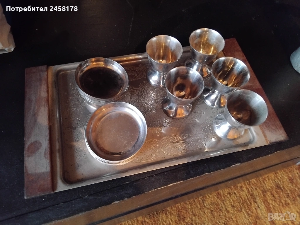 Метални чашки за ракия, снимка 1