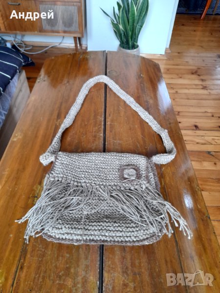 Стара Дамска конопена,канапена чанта, снимка 1