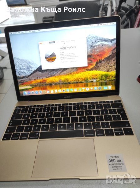 Apple MacBook A1534 /Processor: 1.2 GHz Intel Core m3/Memory: 8 GB 1867 MHz LPDDR3/Graphics Intel HD, снимка 1