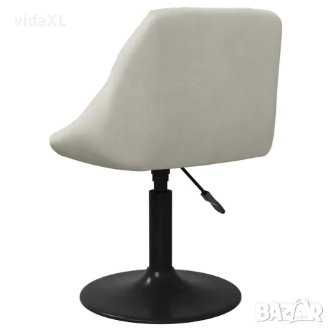 vidaXL Бар табуретка, кремава, кадифе, снимка 5 - Столове - 56147128