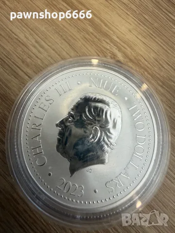 1 oz Сребърна монета ФЕНИКС 2023 (Niue Phoenix) – Първа емисия, Чисто сребро 999, снимка 2 - Нумизматика и бонистика - 56113506