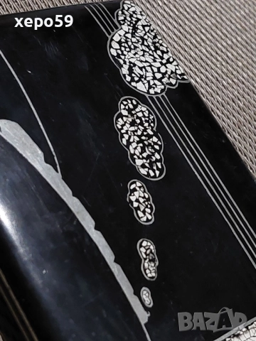 Френска сребърна кутия(табакера) за цигари-арт деко с емайл/техника лак и яйчена черупка/, снимка 6 - Антикварни и старинни предмети - 52579098