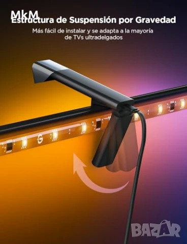 Смарт LED подсветка Govee TV Backlight 3 Lite H6099 RGBICW 55-65 и за 75-85 инча, снимка 6 - Части и Платки - 51294242