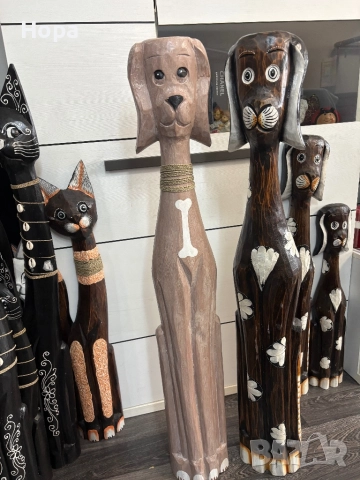 Куче от дърво, снимка 3 - Статуетки - 52564006