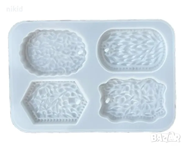 4 вида рамка рамки табела табели таг тагове с релеф силиконов молд форма смола шоколад, снимка 2 - Форми - 47454886