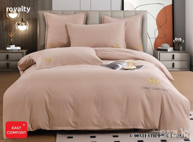 Луксозен комплект с бродерия от 100% памук, снимка 3 - Спално бельо - 52238381