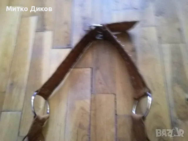 Светло кафява чанта като М естествена кожа 38х27см, снимка 3 - Чанти - 47752362