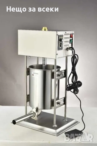 Пълначка за месо 15л Професионална Електрическа с педал, снимка 2 - Месомелачки - 51940513