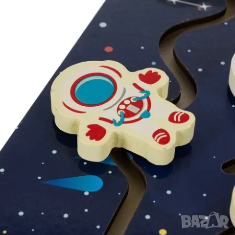 Монтесори дървен пъзел - Слънчева система / Монтесори играчки, снимка 5 - Образователни игри - 47399632