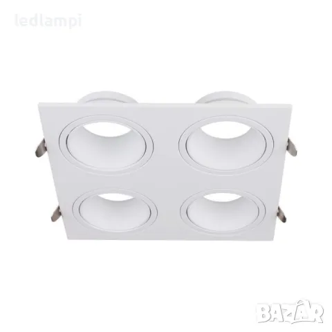 Луна За Вграждане Бяла 4xGU10 - Подвижна