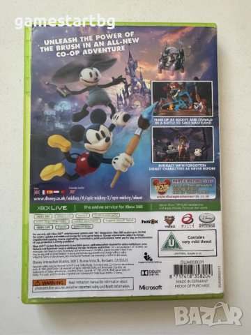 Disney: Epic Mickey 2: The Power of Two за Xbox 360/Xbox one, снимка 2 - Игри за Xbox - 51345304