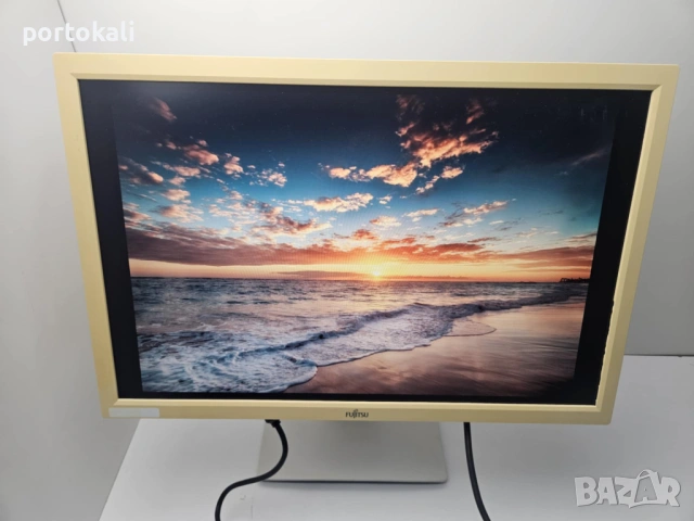 +Гаранция! Монитор Fujitsu B22W-5 ECO 22” инча + кабели, снимка 4 - Монитори - 53389916