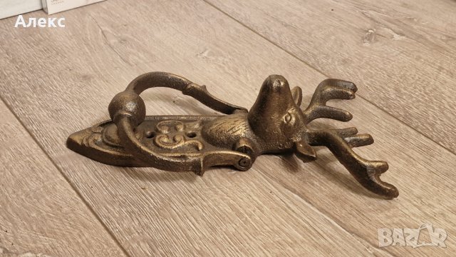 Масивно чугунено чукало, елен– 800гр Намаление., снимка 5 - Градински мебели, декорация  - 40159022