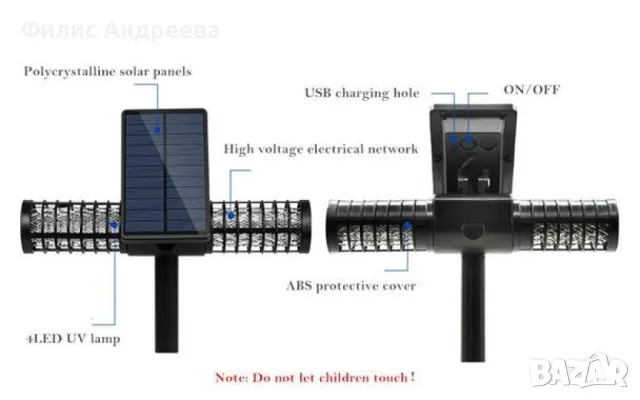 Соларна лампа против комари, снимка 18 - Соларни лампи - 49239384